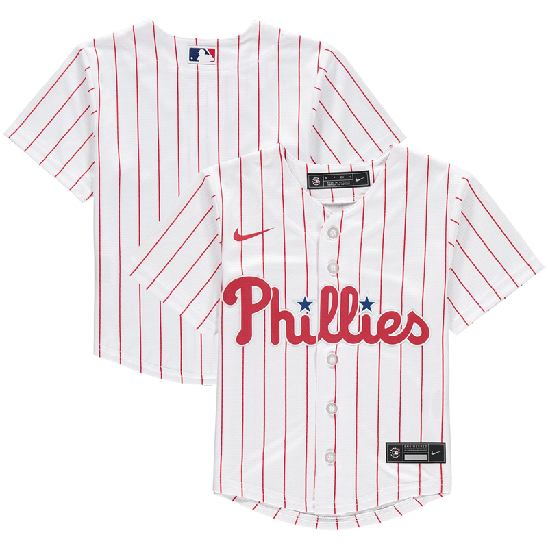 2020 MLB Preschool Philadelphia Phillies Nike White Home 2020 Replica Team Jersey 1->women mlb jersey->Women Jersey